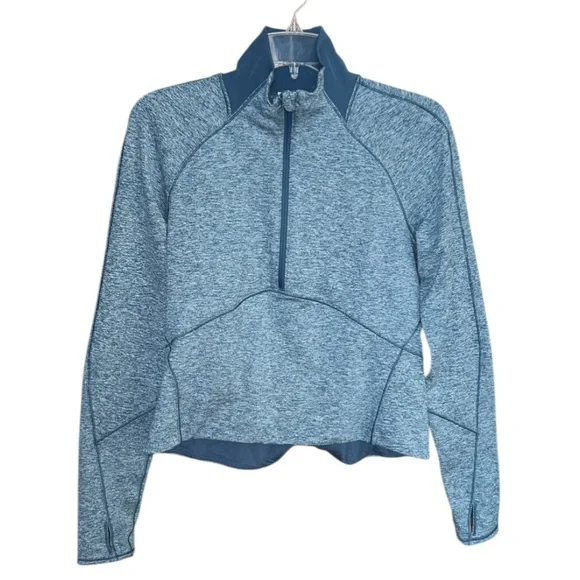 NWOT Lululemon Always Alert 1/2 Zip
Heathered Petrol Blue size 8 - Picture 6 of 9